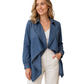 💙 LIMITED-TIME 50% OFF! ✨Women's Open Front Denim Trench Jacket