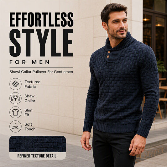 🧶  Men's Classic Shawl Collar Sweater