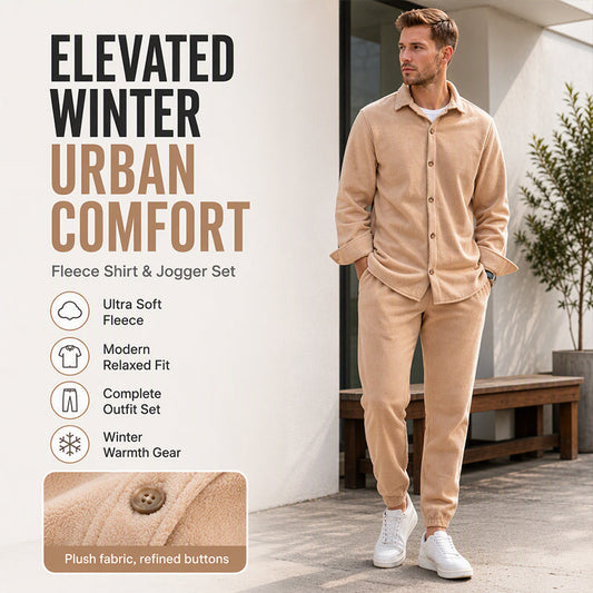 ⌛Limited-Time Offer🛍️Men's Cozy Warm Shirt and Pants Lounge Set