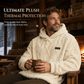 ✨Men's Winter Fleece Lined Hoodie Jacquard Pattern Long Sleeve Pullover Sweatshirt for Casual Outdoor Wear