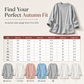 🍂 ☁️Women's Warm Crew Neck Long Sleeve Top
