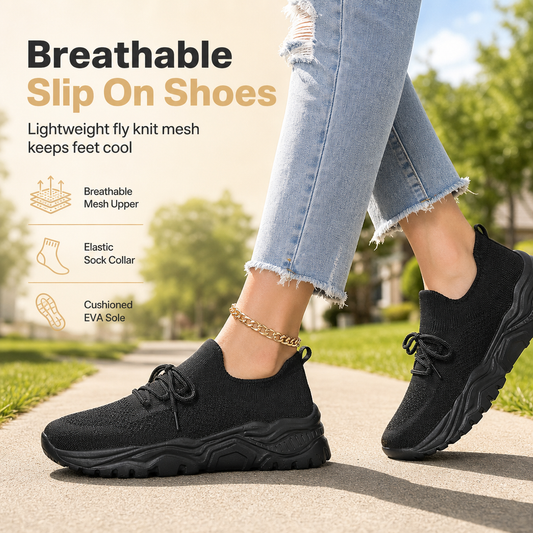👟 Women's Casual Breathable Slip-On Sneakers