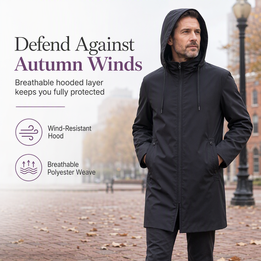 ✨Men's Hooded Slim Fit Windbreaker Coat
