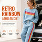 🌈 One Set, Effortless Retro Style | Women's Rainbow Appliqué 2-Piece Set ⚡ Free Shipping
