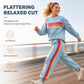 🌈 One Set, Effortless Retro Style | Women's Rainbow Appliqué 2-Piece Set ⚡ Free Shipping