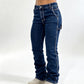 Women's Retro High Stretch Bootcut Jeans
