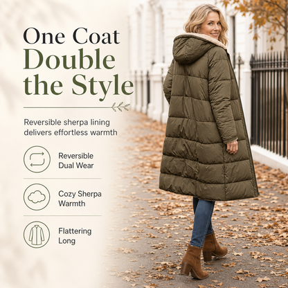 ✨Reversible Hooded Padded Slim-Fit Coat