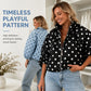 ✨⚪ Women's Casual Polka Dot Zipper Jacket