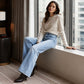 👖 ✨Women's High Elastic Wide-Leg Denim Jeans