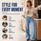 👖 ✨Women's High Elastic Wide-Leg Denim Jeans