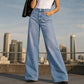 👖 ✨Women's High Elastic Wide-Leg Denim Jeans