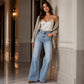 👖 ✨Women's High Elastic Wide-Leg Denim Jeans