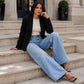 👖 ✨Women's High Elastic Wide-Leg Denim Jeans