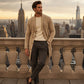 🧶 ✨ Men's Mid-Long Cable Knit Cardigan
