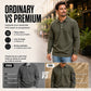 🧶 👔 Men's Waffle Knit Long Sleeve Collared Top