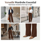 👖 🤎 Women's High-Waist Pleated Wide-Leg Trousers