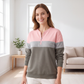 👚✨Women's Color-Block Half-Zip Sweatshirt