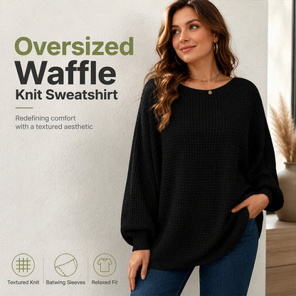🧶✨ Women's Loose Batwing Sleeve Knit Sweater