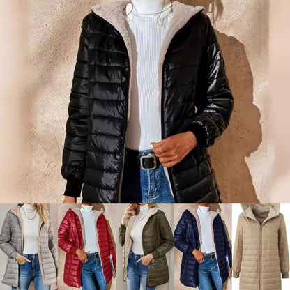 👚✨Women's Quilted Hooded Warm Winter Coat with Zipper