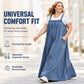 👗✨Women's Oversized Casual Denim Suspender Maxi Dress