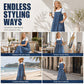 👗✨Women's Oversized Casual Denim Suspender Maxi Dress