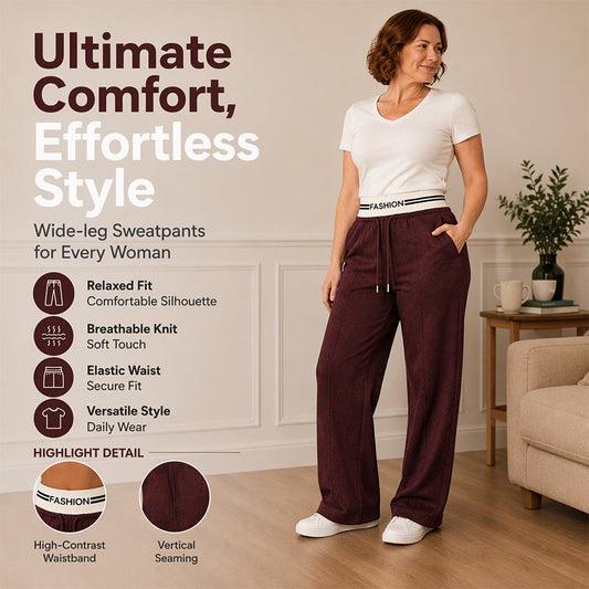 ✨👖Women's High-Waist Wide-Leg Sweatpants