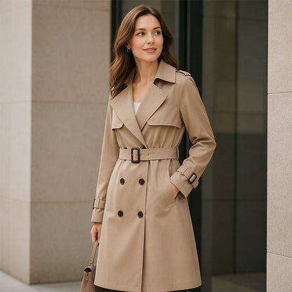 👚✨ Mid-to-long Trench Coat – Comfortable And Versatile, Perfect For Everyday Layering