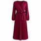 👗✨Women's Elegant Crossover V Neck Pleated Maxi Dress✨