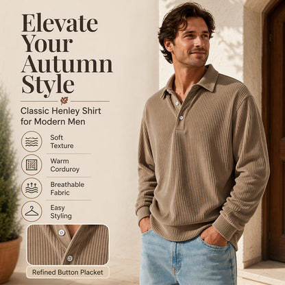 🧶 ✨ Men's Retro Corduroy Long Sleeve Top