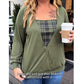 🏁 ✨ Women's Layered Look Plaid Knit Top