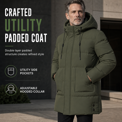 🧥 🔥 Men's Casual Mid-Length Padded Winter Thickened Warm Outerwear Coat Plus Size