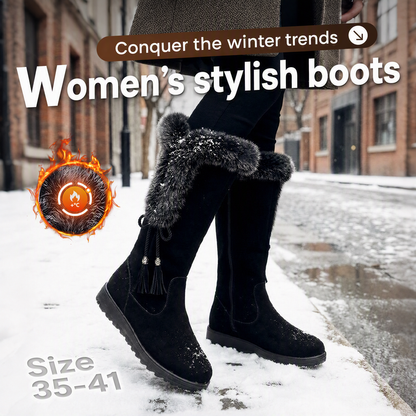 🌸Hot Sale 50% OFF 👢 Women's Warm Anti-Slip Wear-Resistant Mid-Calf Boots
