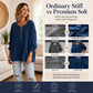 💙 ✨Women's Long Sleeve Half-Zip Denim Pullover