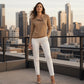 🧶 ✨ Women's Ribbed Knit Top with Asymmetrical Zipper