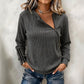 🧶 ✨ Women's Ribbed Knit Top with Asymmetrical Zipper