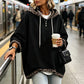 🐆 ✨ Women's Leopard Print Trim Hoodie