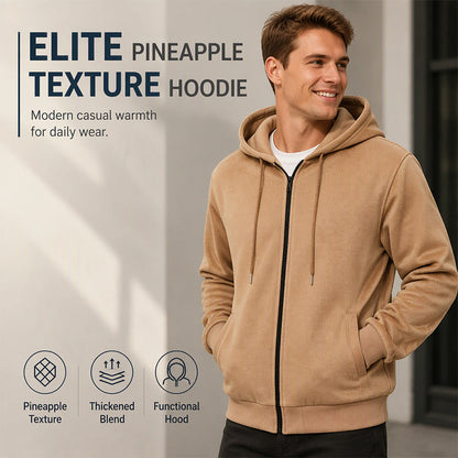 ☁️ ✨ Men's Pineapple Grid Hooded Jacket