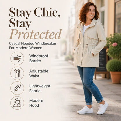 🍂 ✨ Women's Casual Warm Mid-Length Hooded Jacket