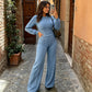 🎀 👖 Women's Casual 2-Piece Set - Soft stretch-knit comfort