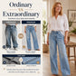 👖 ✨ Women's Wide-Leg Jeans with Front Seams