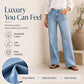 👖 ✨ Women's Wide-Leg Jeans with Front Seams