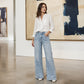 👖 ✨ Women's Wide-Leg Jeans with Front Seams