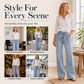 👖 ✨ Women's Wide-Leg Jeans with Front Seams