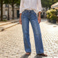👖 ✨ Women's Wide-Leg Jeans with Front Seams