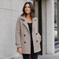 ⏳LAST DAY SALE 52% OFF!!🔥Women's Casual Double Breasted Lapel Coat🧥FREE SHIPPING🚚