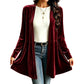 🎀 ✨ Women's Velvet Open Front Cardigan