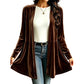 🎀 ✨ Women's Velvet Open Front Cardigan