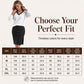 ☁️✨ Women's Long Sleeve V-Neck Top & Ribbed Skirt Set