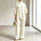 ✨ Women's Elegant Turtleneck Sweater & Wide-Leg Pants Set