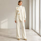✨ Women's Elegant Turtleneck Sweater & Wide-Leg Pants Set